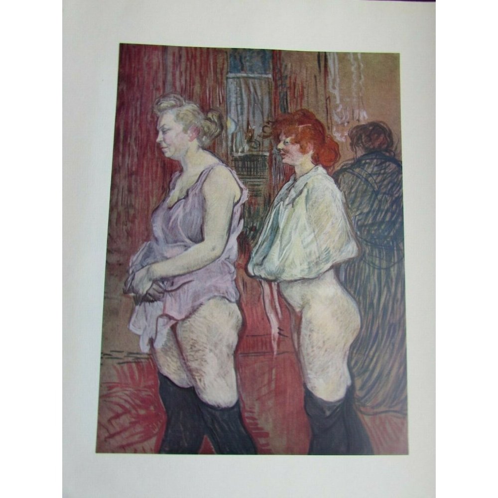 Toulouse Lautrec Print La Visite Rue des Moulins Vintage 32086